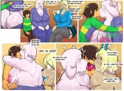 1boy 2026 2d absurd_res anthro antlers ass big_ass big_breasts big_butt blonde_hair blue_eyes blue_nose blush bodily_fluids boss_monster boss_monster_(undertale) bovid breasts caprine carol_holiday closed_eyes clothed clothed_male clothing clothing_pull colored comic comic_panel curvy_figure deer deltarune dialogue digital_drawing_(artwork) digital_media_(artwork) duo english_text female femsub fingers french_kissing fur furry goat goat_mom group hair hi_res horn huge_ass huge_breasts huge_butt human human_dominating human_dominating_anthro incest incest_(lore) kissing kris_(deltarune) makeup male male/female maledom mammal mature_anthro mature_female mother mother_(lore) mother_and_child mother_and_child_(lore) mother_and_son mother_and_son_(lore) new_world_deer nipples open_mouth panties pants_pull parent parent_(lore) parent_and_child parent_and_child_(lore) parent_and_son parent_and_son_(lore) pseudo_incest pseudo_incest_(lore) reindeer shaded smile son son_(lore) speech_bubble text thenewpassion thick_thighs three_way threesome tongue tongue_out topless topless_anthro topless_female toriel trio undertale undertale_(series) underwear underwear_pull white_body white_fur yellow_body