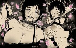 1boy 1girls 2d abuse andrew_graves ashenmash ashley_graves asphyxiation big_breasts black_hair breasts brother_and_sister choker choking closed_eyes crying dialogue domination english_text female femsub goth goth_girl groping groping_breasts groping_from_behind human_female incest large_breasts male pikipiesan ponytail rape ryona siblings skinny straight strangling tears the_coffin_of_andy_and_leyley