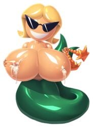 2018 alpha_channel animal_humanoid animate_inanimate big_breasts blonde_hair bodily_fluids breast_grab breasts cum cum_drip cum_in_nipples cum_leaking cum_on_breasts curvy_figure disney doll doll_joints dripping eyewear female fish fish_humanoid genital_fluids hair hand_on_breast hi_res huge_breasts humanoid knick_knack living_doll looking_at_viewer marine marine_humanoid merfolk nipple_fetish nipples noonun nude pixar presenting presenting_breasts smile solo split_form sunglasses sunny_atlantis wide_hips