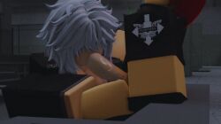 1boy 1girls 3d blacksite_zeta blowjob breasts cesoperator clothing oral penis roblox roblox_game robloxian saliva saliva_trail source_request tagme thighs