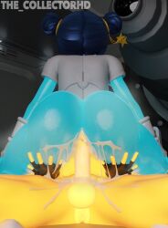 3d 3d_(artwork) ass ass_focus ass_grab balls big_ass big_balls big_breasts big_butt blue_hair blue_hair_female bottomless bottomless_female breasts clothed clothed_female clothing continuation cowgirl_position cum cum_in_pussy cum_inside cum_leak cum_leaking cum_leaking_out_of_pussy excessive_cum explorer_luna fingerless_gloves fortnite grabbing_ass hair_ornament hairbun hairbuns hoodie hoodie_only huge_ass huge_cock huge_penis partially_clothed partially_clothed_female penis pussy shiny shiny_skin shirt short_hair short_hair_female sunspot_(fortnite) sweat sweating sweaty sweaty_ass the_collectorhd thick_thighs vaginal_penetration watermark
