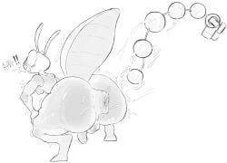 anal_beads anal_masturbation anal_tugging ant anthro arthropod arthropod_abdomen big_ass black_and_white bottom_heavy bug dickgirl disembodied_hand flaccid futa_only futa_sans_pussy futanari just_coffee medium_penis nude squatting text thick_thighs wide_hips