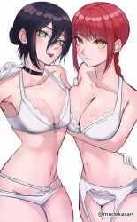 2d 2d_(artwork) 2d_artwork 2girls adult adult_female arm_around_waist armpits bare_armpits bare_belly bare_chest bare_hips bare_legs bare_midriff bare_navel bare_shoulders bare_skin bare_thighs belly belly_button big_breasts black-haired_female black_choker black_hair blank_expression blank_eyes blank_stare blush blush_face blushing_at_viewer blushing_female bored bored_expression bra braid braided_hair braided_ponytail breast_press breast_press_on_chest breast_squeeze breasts breasts_press breasts_pressed_against_another breasts_pressed_against_partner breasts_pressed_together busty busty_female busty_girl busty_teen chainsaw_man choker cleavage collarbone curvaceous curvaceous_body curvaceous_female curvaceous_figure curvaceous_hips curvaceous_teenager curvaceous_thighs curvy curvy_body curvy_female curvy_figure curvy_hips curvy_teen curvy_thighs digital digital_art digital_drawing digital_drawing_(artwork) digital_media digital_media_(artwork) drawing elbows emotionless exposed_armpits exposed_belly exposed_chest exposed_hips exposed_legs exposed_midriff exposed_navel exposed_shoulders exposed_skin exposed_thighs eyebrows_visible_through_hair female female_focus female_only fingers frilled_bra frilled_panties frilled_underwear garter_belt garter_straps green-eyed_female green_eyes groin hair_between_eyes hair_bun half_naked half_nude head_tilt high_resolution highres hourglass_figure large_boobs large_breasts lean_figure legs_closed legs_together long_hair looking_at_viewer looking_up looking_up_at_viewer makima_(chainsaw_man) matching_underwear mature mature_female medium_breasts midriff modekasan multiple_females multiple_girls naked naked_female naked_woman narrow_waist navel neutral_expression nude nude_female nudity panties ponytail posing posing_for_the_viewer posing_naked posing_nude pressing_breast_on_partner pressing_breasts pressing_breasts_together pushing_breasts_together pushing_breasts_up red-haired_female red_hair reze_(chainsaw_man) ribbon_bra ribbon_panties ring_eyes ringed_eyes semi_nude shiny_breasts shiny_hair shiny_legs shiny_skin shiny_thighs shoulders sidelocks simple_background slender_body slender_waist slim_female slim_waist squeezing_breast squeezing_breasts squeezing_breasts_together standing teen_girl teenage_female teenage_girl teenager thick_thighs thighs thighs_together tilted_head tongue tongue_out underwear underwear_only upper_body white_background white_bra white_garter_belt white_garter_straps white_panties white_underwear wide_hips yellow-eyed_female yellow_eyes young_female young_woman