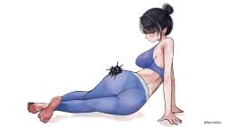 1girls 2d 2d_(artwork) 2d_artwork adult adult_female alternate_version_at_source alternate_version_available ankles arm_support ass ass_cleavage ass_crack back bare_arms bare_back bare_hands bare_shoulders bare_skin bare_soles bare_toes barefoot big_breasts black-haired_female black_hair blush blush_face blushing_at_viewer blushing_female breasts brown-eyed_female brown_eyes busty busty_female busty_girl busty_teen calves curvaceous curvaceous_body curvaceous_female curvaceous_figure curvaceous_hips curvy curvy_ass curvy_body curvy_female curvy_figure curvy_hips digital digital_art digital_drawing digital_drawing_(artwork) digital_media digital_media_(artwork) drawing exposed_arms exposed_back exposed_shoulders exposed_skin exposed_toes feet female female_focus female_only fingers full_body groin hair_bun head_tilt high_resolution highres hololive hourglass_figure inframammary_fold kneepits knees large_boobs large_breasts lean_figure legs looking_at_viewer looking_back looking_back_at_viewer mature mature_female median_furrow more_at_source multicolored_hair narrow_waist nerohikiii posing posing_for_the_viewer shiori_novella shoulders sideboob simple_background single_side_bun slender_body slender_waist slim_female slim_waist soles solo sports_bra thick_ass thick_butt thick_thighs thighs tilted_head toes virtual_youtuber vtuber vtuberfanart white-haired_female white_background white_hair wide_hips yoga_pants yoga_pose youtuber youtuber_girl