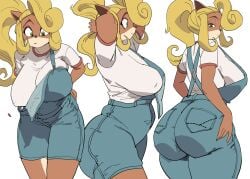 1girls arms_behind_head ass big_ass big_breasts big_butt bubble_ass bubble_butt busty coco_bandicoot covered_nipples curvaceous curvaceous_female curvaceous_figure curvy curvy_female curvy_figure erect_nipples_under_clothes fat_ass female female_only furry furry_female furry_only hanging_breasts huge_ass huge_breasts large_breasts looking_at_viewer looking_back nipples_visible_through_clothing no_bra overall_shorts overalls pose posing sensual sexy sexy_pose sideboob voluptuous voluptuous_female y_agc yuta_agc