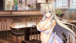 anna_hylitte blue_eyes blue_eyes_female blush blush_face blushing_female boobies boobs breasts chair cleavage clothed_female enormous_boobies enormous_boobs enormous_breasts enormous_tits female female_only flower game_cg hinata_nao huge_boobies huge_boobs huge_breasts huge_tits large_boobies large_boobs large_breasts large_tits long_hair long_hair_female long_silver_hair married_female massive_boobies massive_boobs massive_breasts massive_tits mature_female moonstone_cherry pregnancy pregnant pregnant_belly pregnant_female sex_open_world_e_youkoso! silver-haired_female silver_hair table talking tits vase wife window younger_sister