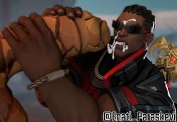 2boys blade_(marvel_rivals) cum cum_on_face enati_paraskevi gay handjob hyper the_thing_(marvel) the_thing_(marvel_rivals)