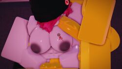 1girls 2boys 3d areolae ass balls breasts cesoperator dummies_vs_noobs guest_(roblox) nipples noob nude oral penis roblox roblox_game robloxian source_request tagme vaginal_penetration
