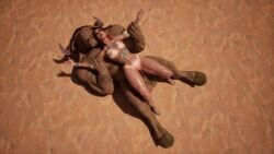 3d_animation animated big_penis big_thighs brown_skinned_female bull elf elf_ears elf_female interspecies looping_animation menna_(locoraptus) minotaur moaning monster monster_on_female mp4 muscular muscular_female pierced_nipples rape size_difference tagme tan_lines thighs vaginal_penetration video video_games wildlife_(video_game)