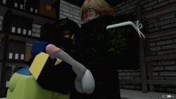 1boy 1girls 3d ass balls big_ass big_penis blush cesoperator heart-shaped_pupils hellmet noob penis penis_out roblox roblox_game robloxian source_request tagme thick_thighs thighs