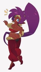 1girls ass ass_crack dark_skin female looking_back outtaoutta shantae shantae_(character) tagme