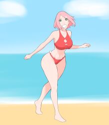 1girls bare_arms bare_legs bare_shoulders bare_thighs barefoot beach big_breasts biggies00 bob_cut boruto:_naruto_next_generations breasts child_bearing_hips curvaceous curvaceous_female curvaceous_figure curves curvy curvy_body curvy_female curvy_figure curvy_hips cute_face feet female female_focus female_only forehead_jewel forehead_mark green_eyes haruno_sakura hi_res high_resolution highres hips hourglass_figure large_breasts light-skinned_female light_skin looking_at_viewer mature mature_female medium_hair milf naruto naruto_(series) ocean outdoors pale-skinned_female pale_skin panties pink_hair pinup pose posing red_bikini red_bikini_bottom red_bikini_top red_panties red_swimsuit sakura_haruno sakura_uchiha shonen_jump shoulder_length_hair shounen_jump shueisha smile smiling smiling_at_viewer solo solo_female solo_focus standing swimsuit teeth teeth_showing thick_thighs thighs thunder_thighs uchiha_sakura very_high_resolution voluptuous voluptuous_female weekly_shonen_jump weekly_shounen_jump wide_hips