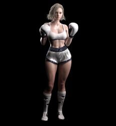 3d 3d_(artwork) 3d_model 3d_render abs adidas alternate_costume athletic athletic_female blonde_hair boxer boxing_gloves boxing_shorts breasts clothing female female_only footwear grace_ashcroft grace_ashcroft_(julia_pratt) handwear human invadermurilox large_breasts midriff nonsexual pale_skin resident_evil resident_evil_9:_requiem short_hair sports_bra sportswear sweat wide_hips