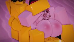 1girls 2boys 3d ass back breasts cesoperator dummies_vs_noobs guest_(roblox) noob nude roblox roblox_game robloxian source_request tagme tattoo