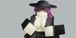 1girls 3d big_breasts breasts cesoperator forsaken_(roblox) jane_doe_(forsaken) jane_doe_(roblox) nipples open_coat roblox roblox_game robloxian source_request stomach tagme thick_thighs thighs topless