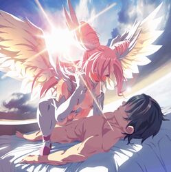 angel_wings animated breasts female heaven iroha_asobe magicami_dx male penis pussy riding sex uncensored vaginal_penetration