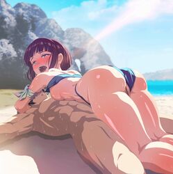 akisa_higashiyama animated beach bikini blushing consensual female girl_on_top magicami_dx male nude_male open_mouth outdoors outdoors_sex panties_aside penis pussy sex sex_on_the_beach shirt_up straight_sex thigh_job uncensored vaginal_penetration vaginal_sex