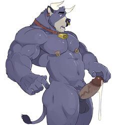 anthro balls bara bull dozer_(spookeedoo) furry gay male male_only muscles muscular penis spookeedoo