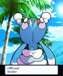 alternate_species animated anthro bouncing_breasts breasts brionne closed_eyes female furry huge_ass huge_breasts itsover21 lana_(pokemon) navel open_mouth pasties plump pokémon_(species) poke_ball_pasties pokegirl_as_pokemon pokemon pokemon_sm sachasketchy sagging_breasts