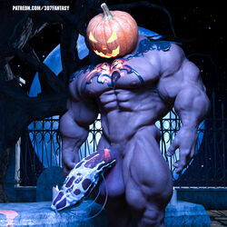 3d7fantasy 3d_(artwork) abs biceps bodybuilder cum cum_on_penis cumming cumshot gay halloween halloween_2021 hyper hyper_balls hyper_genitalia hyper_muscles hyper_penis hyper_testicles male male_focus male_only muscle muscle_growth muscles muscular muscular_arms muscular_ass muscular_back muscular_legs muscular_male muscular_thighs nipples pecs penis_growth veins veiny_penis