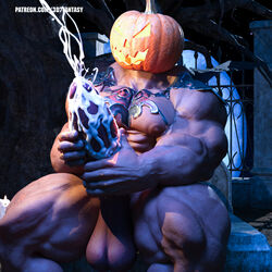 3d7fantasy 3d_(artwork) abs biceps bodybuilder cum cum_on_penis cumming cumshot gay halloween halloween_2021 hyper hyper_balls hyper_genitalia hyper_muscles hyper_penis hyper_testicles male male_focus male_only muscle muscle_growth muscles muscular muscular_arms muscular_ass muscular_back muscular_legs muscular_male muscular_thighs nipples pecs penis_growth veins veiny_penis