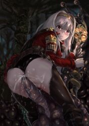 1girls ass black_legwear black_thighhighs blush clothing female huge_cock interspecies monster monster_cock panties panties_aside penetration penis pussy rape shirt spread_legs tears tentacle thighhighs vaginal_penetration wide_eyed wide_hips yukiyuki_(artist)