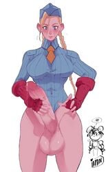 1futa background_character balls big_balls big_breasts big_penis blonde_hair blush bottomless braid breasts cammy_white capcom chibi chun-li clothed clothing erection futa futa_focus futa_only futanari gloves hat huge_cock human leotard leotard_aside light-skinned_futanari light_skin long_hair pale_skin partially_clothed penis penis_out precum solo_focus squatting street_fighter street_fighter_alpha street_fighter_ii twintails wide_hips yapan48