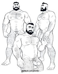 1boy arm_hair balls ballsack bara beard beefy belly body_hair chest_hair collage completely_nude cropped_legs erect_penis erection facial_hair full_body greyscale hairy jasdavi large_pectorals leg_hair male male_focus male_nipples male_only male_pubic_hair manly masculine mature_male monochrome multiple_views musclegut muscular muscular_male navel navel_hair nipples nude nude_male original pecs pectorals penis plump pubes scrotum short_hair stomach tallywhacker testicles thick_eyebrows thick_thighs thighs uncensored veiny_penis waving