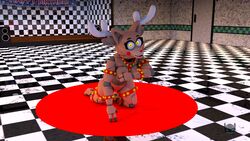 3d c4d checkered_floor christmas deer five_nights_at_freddy's five_nights_at_freddy's_2 mangle_(fnaf) nightbotgrey solo