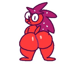 anthro ass flaky_(htf) happy_tree_friends huge_ass porcupine solo solo_female superiorfox thick_thighs transparent_background