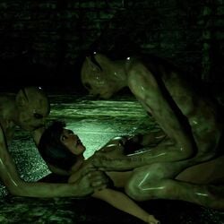 1girls 2019 2boys 3d 60fps animated breast_grab breast_squeeze breasts edit goblin goblin_male green_skin human interspecies kinkyandproud loop lowres medium_breasts no_sound nude nude_female nude_male restrained size_difference straight threesome video