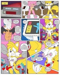 1boy 3girls amy_rose ass boobs breasts butt comic female fleetway64 gender_transformation male miles_prower mtf_transformation naked nude page_3 pussy rouge_the_bat rule_63 sega sonic_(series) sonic_the_hedgehog_(series) tails transformation vagina