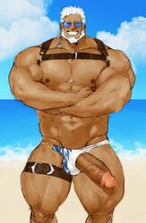 aegir_(tokyo_afterschool_summoners) balls bara gay giantspacetiger male male_only muscles muscular penis tokyo_afterschool_summoners tora_gy