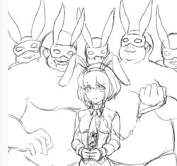 6boys bunny_ears chains collar fat_man femboy gangbang imminent_rape leash lio_fotia promare tagme