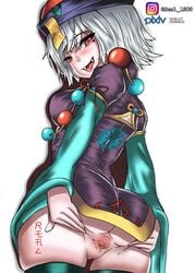 jiangshi mobile_legends mobile_legends:_bang_bang open_pussy red_eyes ruby_(mobile_legends) white_hair