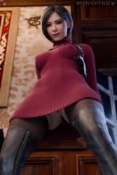 1girls 2:3 3d 3d_animation ada_wong ada_wong_(adriana) asian asian_female black_hair boobs breasts chinese chinese_female clothed clothed_female exposed_pussy horny horny_female light-skinned_female looking_at_viewer looking_down_at_viewer looming looming_over medium_boobs medium_breasts no_panties no_underwear pussy resident_evil resident_evil_4 resident_evil_4_remake shorter_than_30_seconds smile smiling smiling_at_viewer tagme vagina vertical_video video