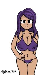 1girls big_breasts big_breasts bikini bikini_bottom bikini_top breasts breasts drawing enza1316 female female female female_focus female_only fit fit_female huge_boobs huge_breasts long_purple_hair looking_at_viewer oc original_character purple_bikini purple_bikini_bottom purple_bikini_top purple_hair solo solo_female solo_woman tagme white_background women