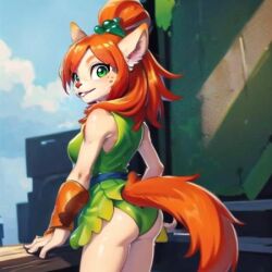 1girls ai_generated ass skylanders tessa_(skylanders)