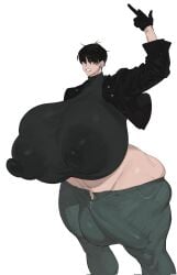 1futa balls_bigger_than_head breasts_bigger_than_head enormous_breasts flipping_off huge_cock hyper hyper_ass hyper_balls hyper_breasts hyper_penis maotthat middle_finger short_hair solo_futa tagme thick_thighs wide_hips