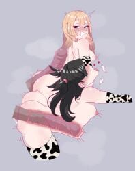 2girls ahe_gao ahe_gao artist_request belly_bulge black_hair blonde_hair character_request huge_cock impossible_fit stomach_bulge stomach_deformation tagme_(artist) tagme_(character) tongue tongue_out x-ray