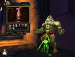 3d fellatio female gnome gnome_(warcraft) goblin goblin_(warcraft) goblin_female green_skin male male/female mod oral orc orc_male pale_skin pig_tsar russian_text straight warcraft world_of_warcraft