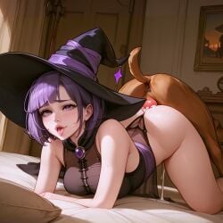 1girls ai_generated lazor purple_hair tagme zoophilia