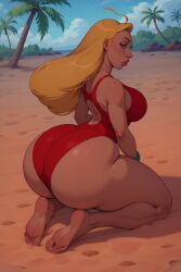 1girls ai_generated big_ass big_breasts disney female_only hotcartoonai lifeguard_(lilo_and_stitch) lilo_and_stitch solo solo_female tagme