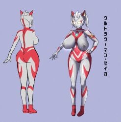 alien alien_girl alien_humanoid big_breasts female female_only large_breasts model_sheet nipples original original_character ultraman_(franchise) ultrawoman