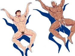 capcom censored human male male_only ryu_(street_fighter) small_penis straight_hair street_fighter tagme urien yaoi