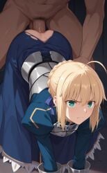 1girls ai_generated antenna_hair artoria_pendragon artoria_pendragon_(fate) cute fate/grand_order fate/stay_night fate/zero fate_(series) green_eyes rengoart saber sexy sexy.ai sexy_body yellow_hair