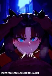 1boy1girl ai_generated big_breasts black_man blowjob cock cum cum_in_mouth cum_inside cumshot dark-skinned_male deepthroat ejaculation fate/stay_night fate_(series) fellatio female interracial large_breasts large_cock large_penis male penis sinderellaart thiccwithaq_(ai_style) thick tohsaka_rin