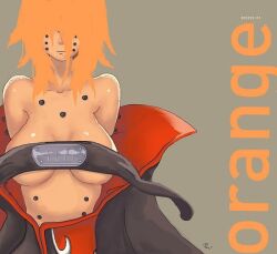 1girls 7zaki breasts character_request female naruto naruto_(series) nipples_covered tagme_(character)