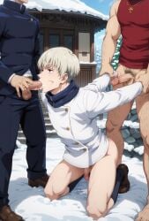 ai_generated anime bara gay jujutsu_kaisen kl_99 male male/male male_only sex sex_from_behind sucking_penis toge_inumaki yaoi