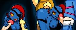 aged_up ass breasts frisk handjob monster_girl monster_kid toby_fox undertale undertale_(series) undyne